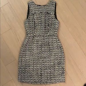 J.Crew Noir Tweed Metallic BOUCLE Sheath Dress